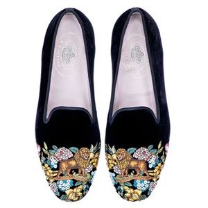 Stubbs And Wootton King Velvet Slipper Shoes